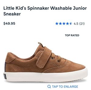 Sperry Little Kid's Spinnaker Washable Junior Sneaker. Size 10M, Tan, Excellent